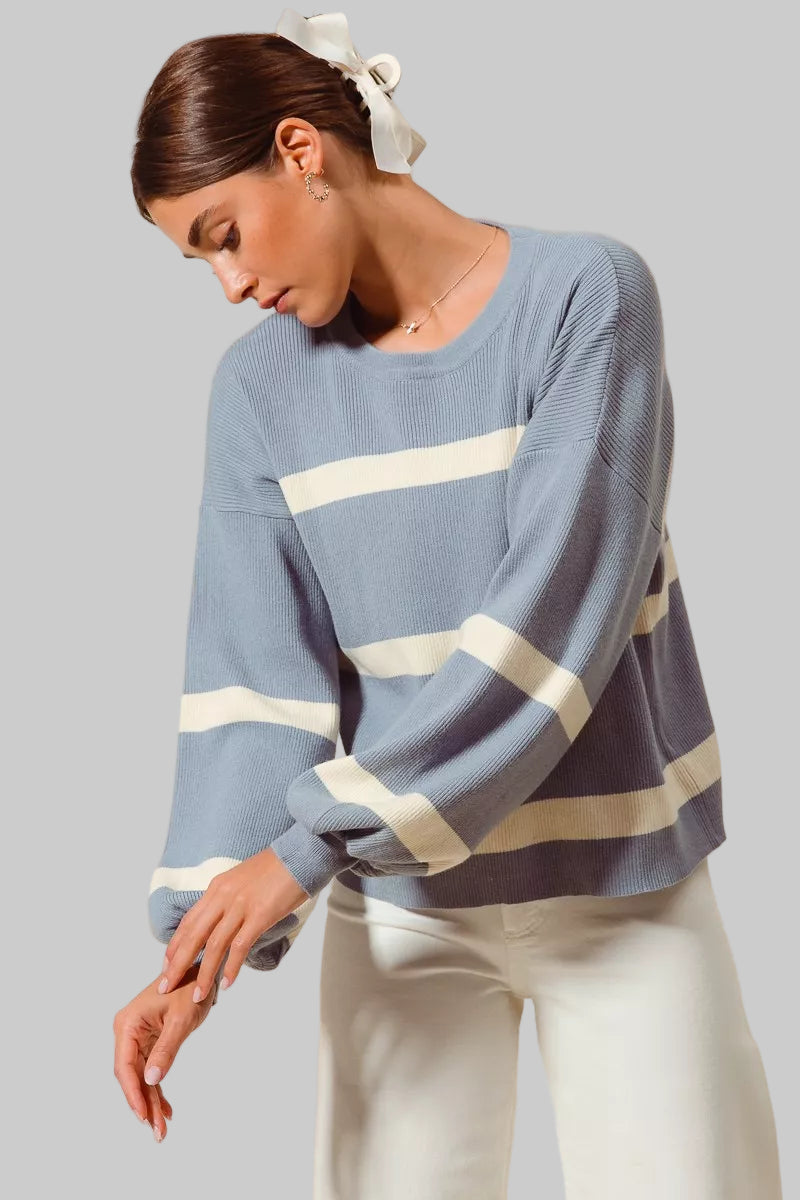 Lydia Ribbed Striped Sweater