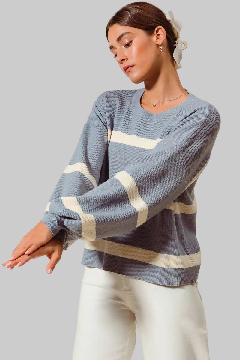 Lydia Ribbed Striped Sweater