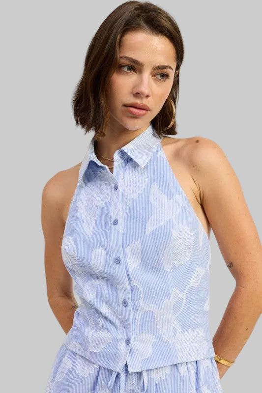 Mackenzie Button Down Collared Top
