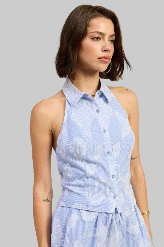 Mackenzie Button Down Collared Top