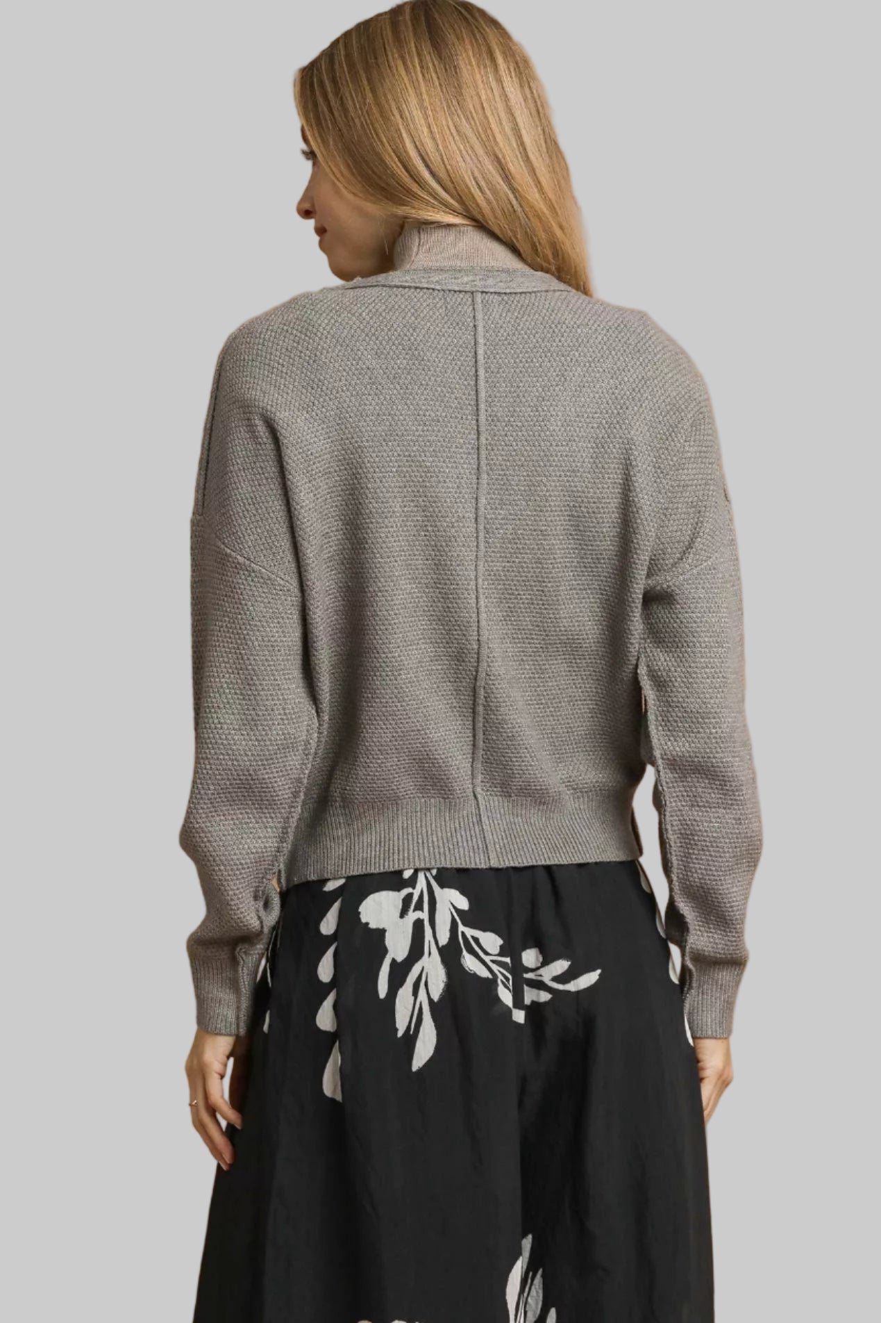 Madison Chunky Cable Knit V-Neck Button-Up Cardigan