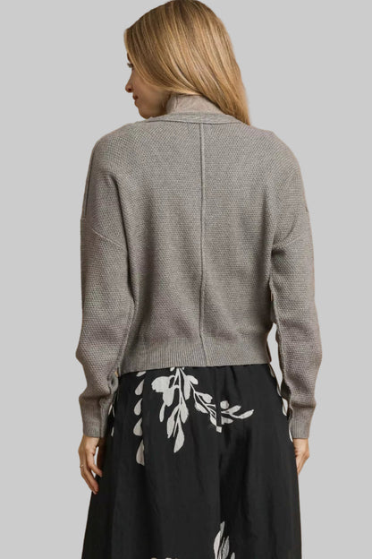 Madison Chunky Cable Knit V-Neck Button-Up Cardigan