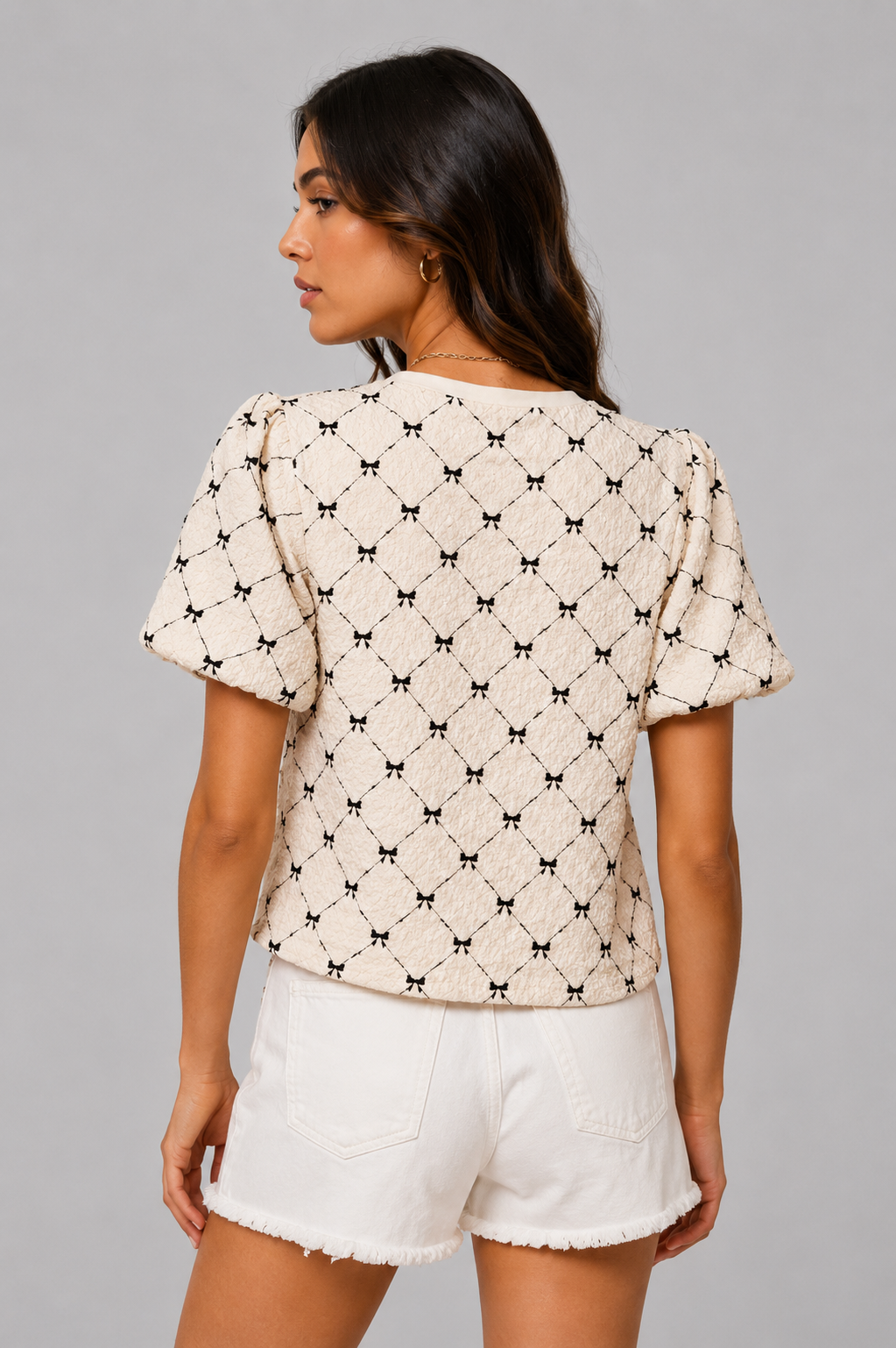 Maisie Textured Bubble Sleeve Top