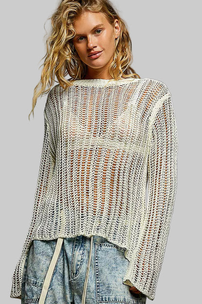 Margot Boho Open Knit Layering Top
