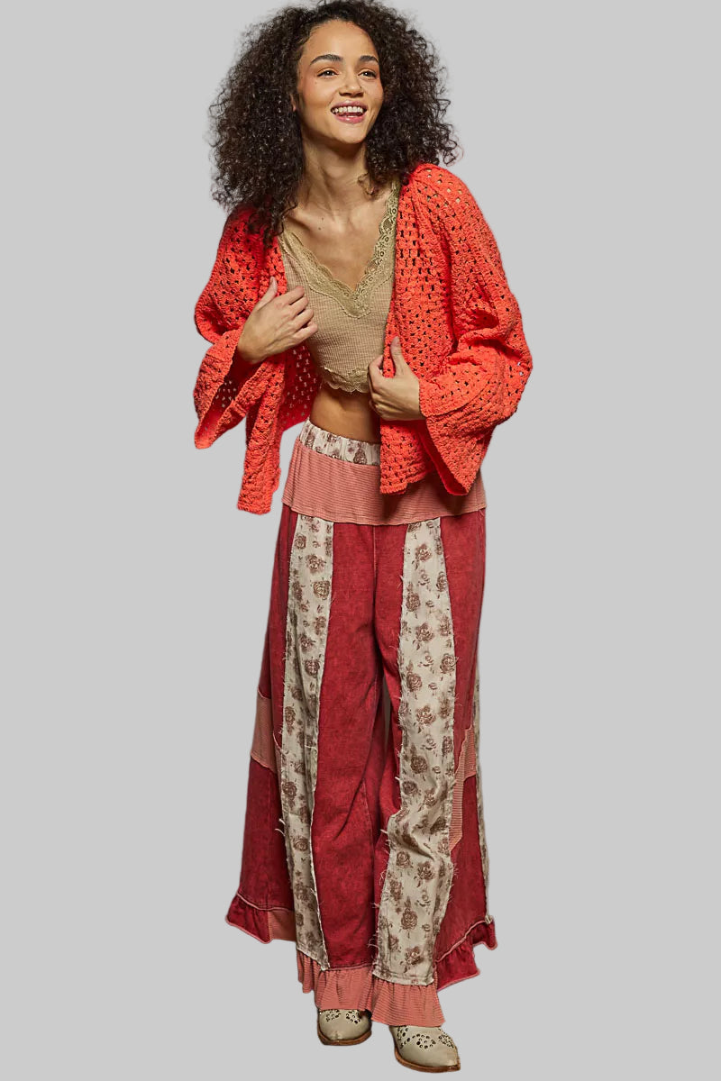 Maria Open Front Bohemian Crochet Cardigan w