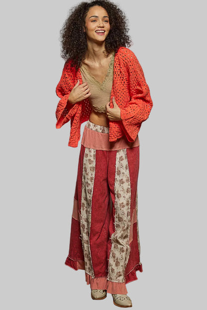 Maria Open Front Bohemian Crochet Cardigan w