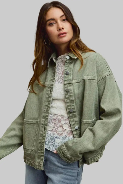 Melanie Boho Vintage Washed Twill Jacket