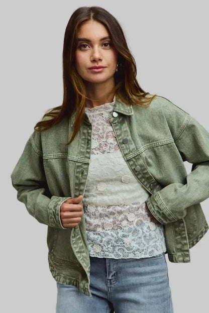 Melanie Boho Vintage Washed Twill Jacket