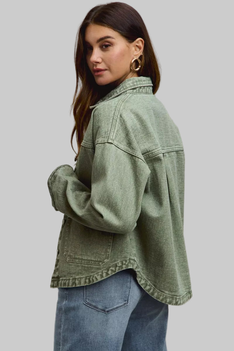 Melanie Boho Vintage Washed Twill Jacket