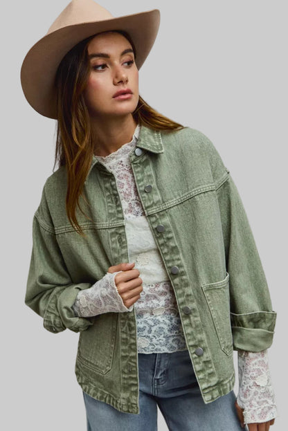 Melanie Boho Vintage Washed Twill Jacket