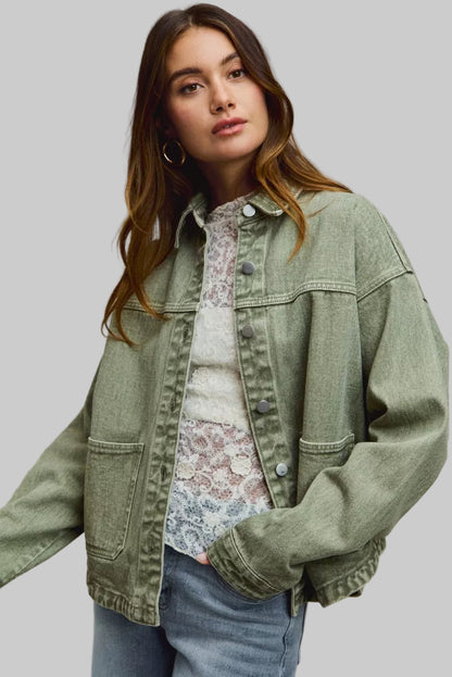 Melanie Boho Vintage Washed Twill Jacket