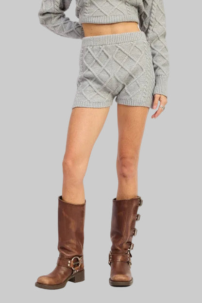 Myla Cable Knit Sweater Shorts