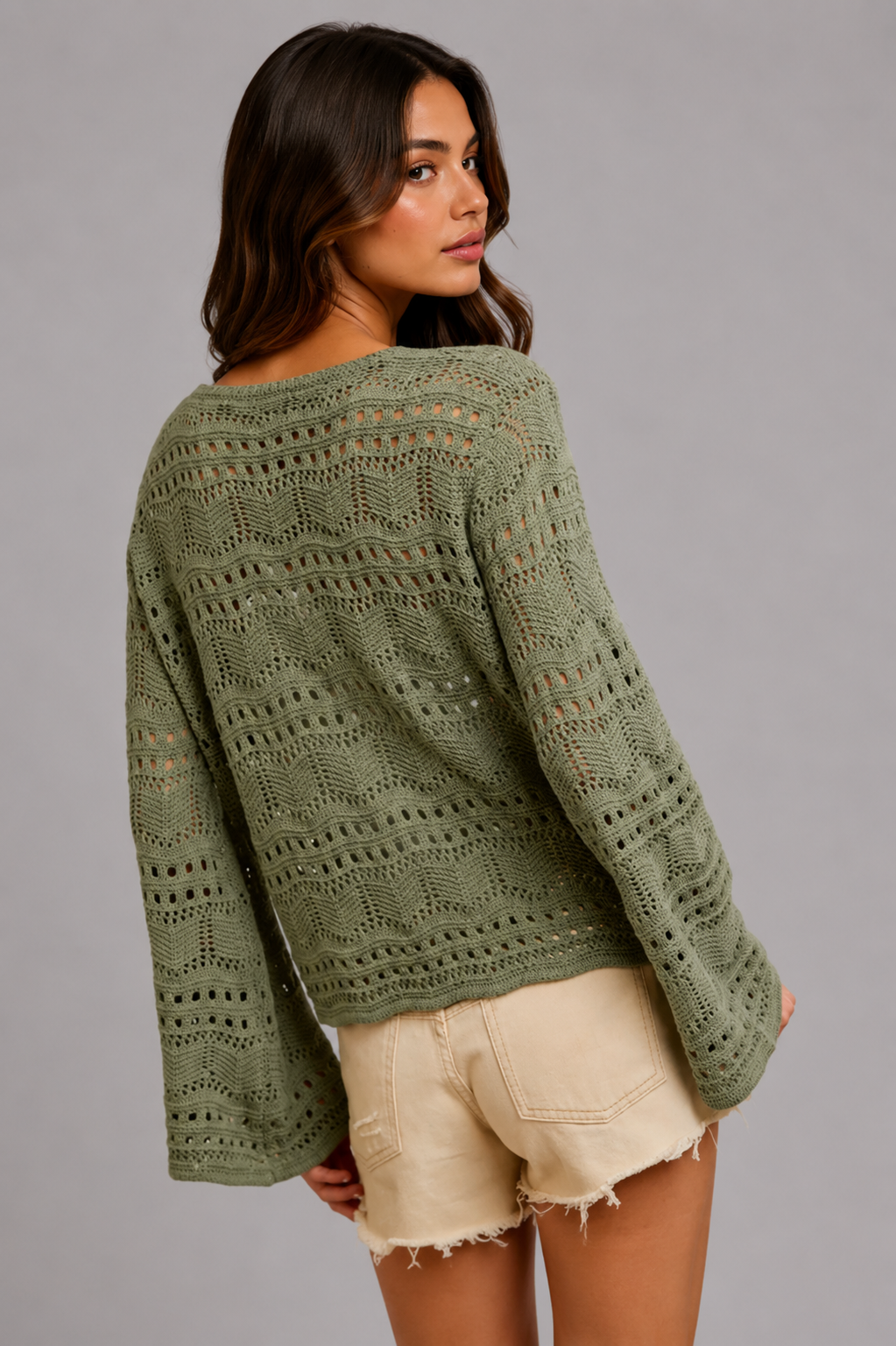 Myla V Neck Ruched Front Knit Top