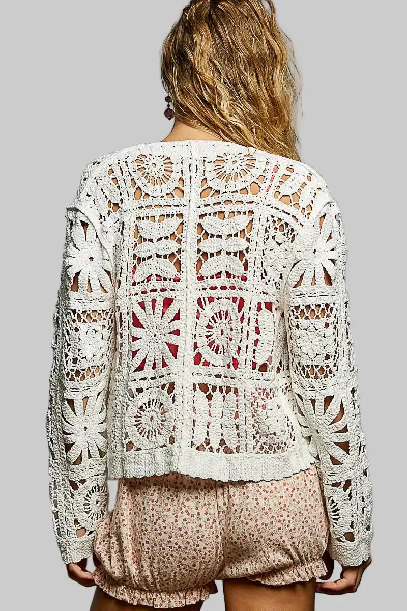 Naomi Boho Crochet Cardigan