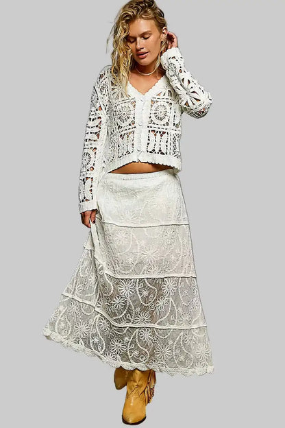 Naomi Boho Crochet Cardigan