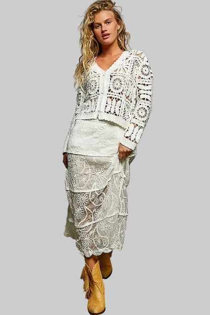 Naomi Boho Crochet Cardigan
