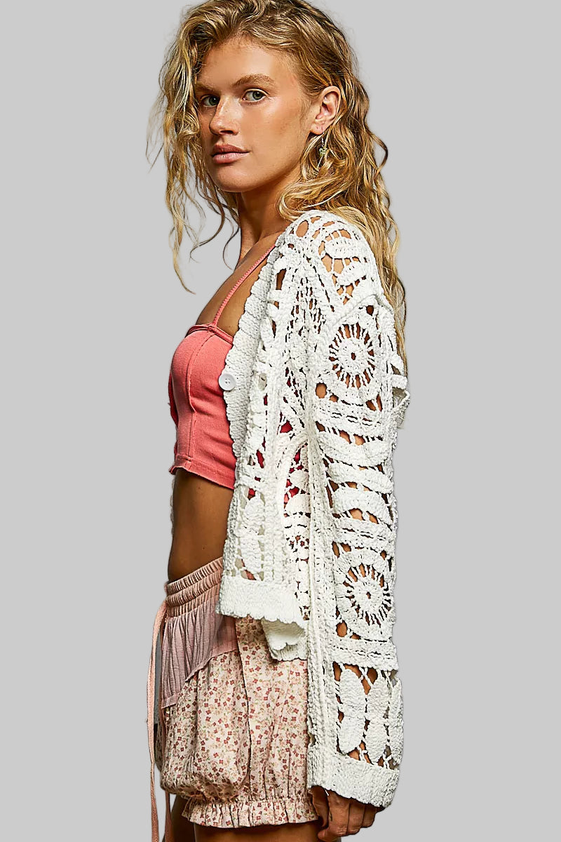 Naomi Boho Crochet Cardigan