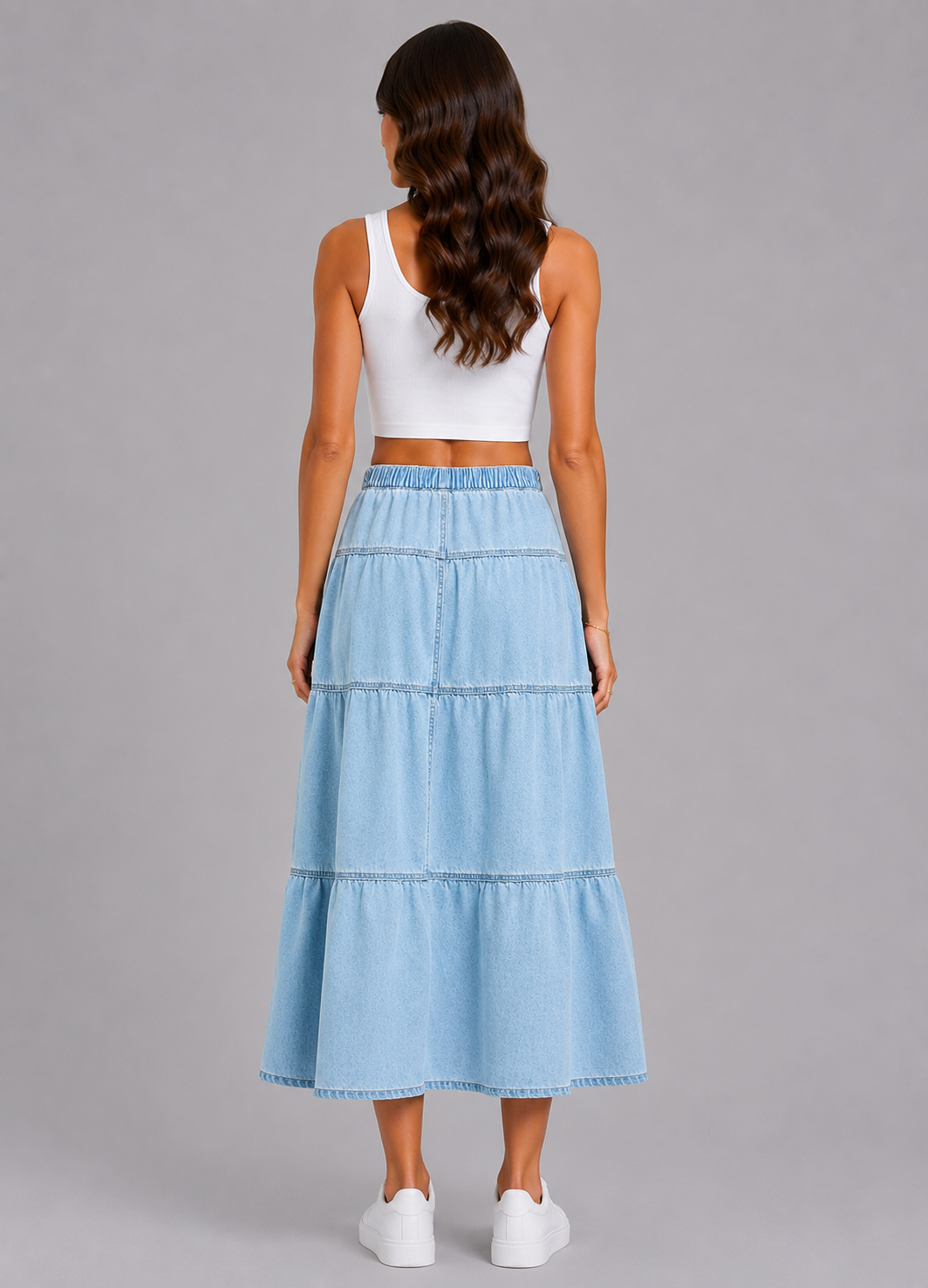 Noa Boho Ruffle Maxi Skirt