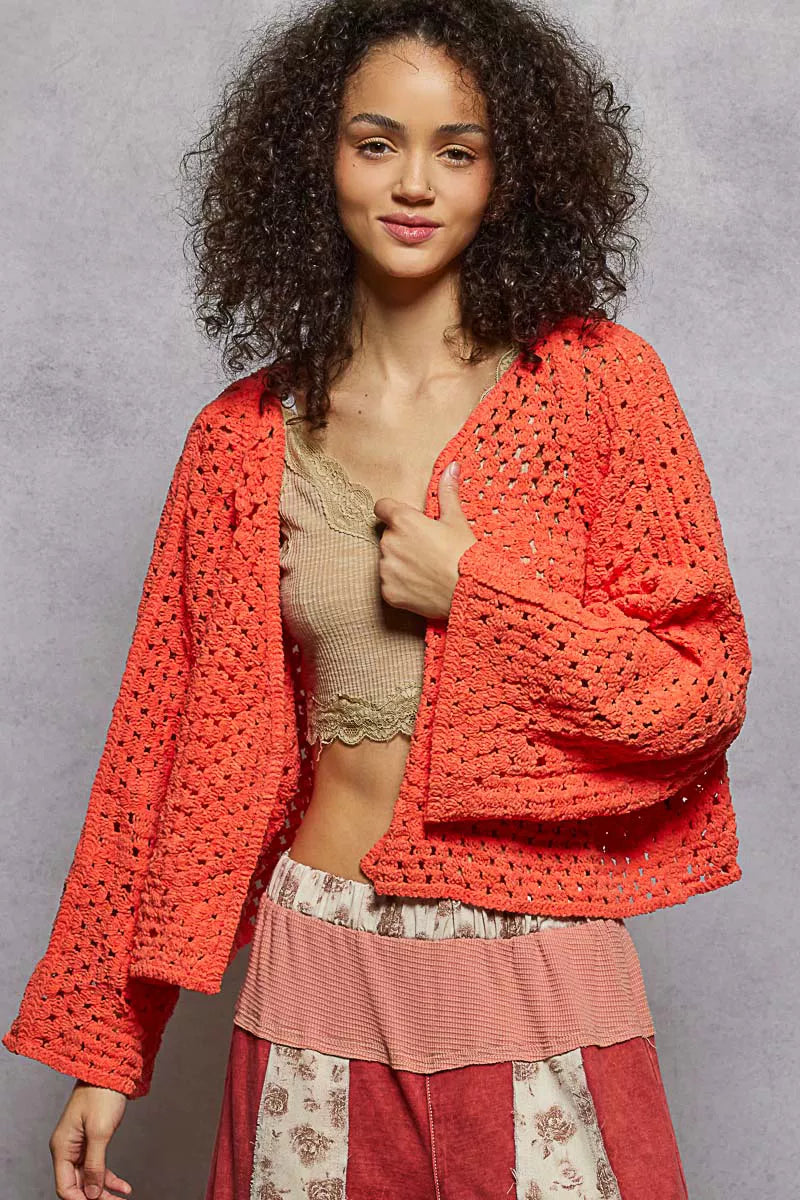 Open Front Bohemian Cardigan with Crochet Patterns