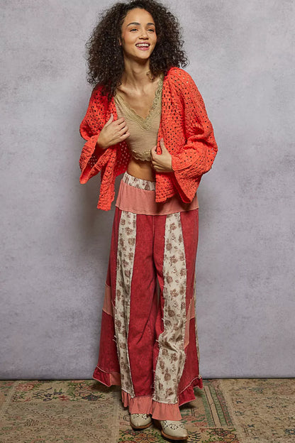 Open Front Bohemian Cardigan with Crochet Patterns