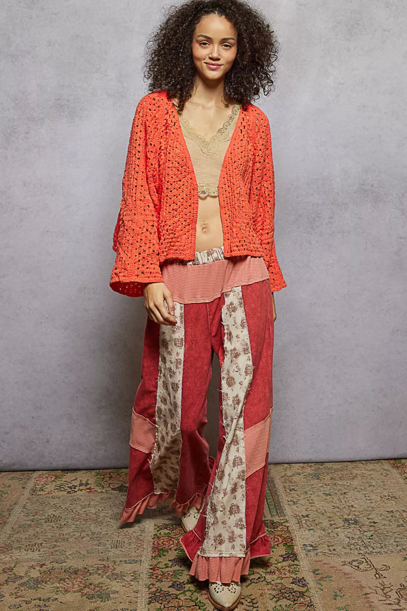 Open Front Bohemian Cardigan with Crochet Patterns