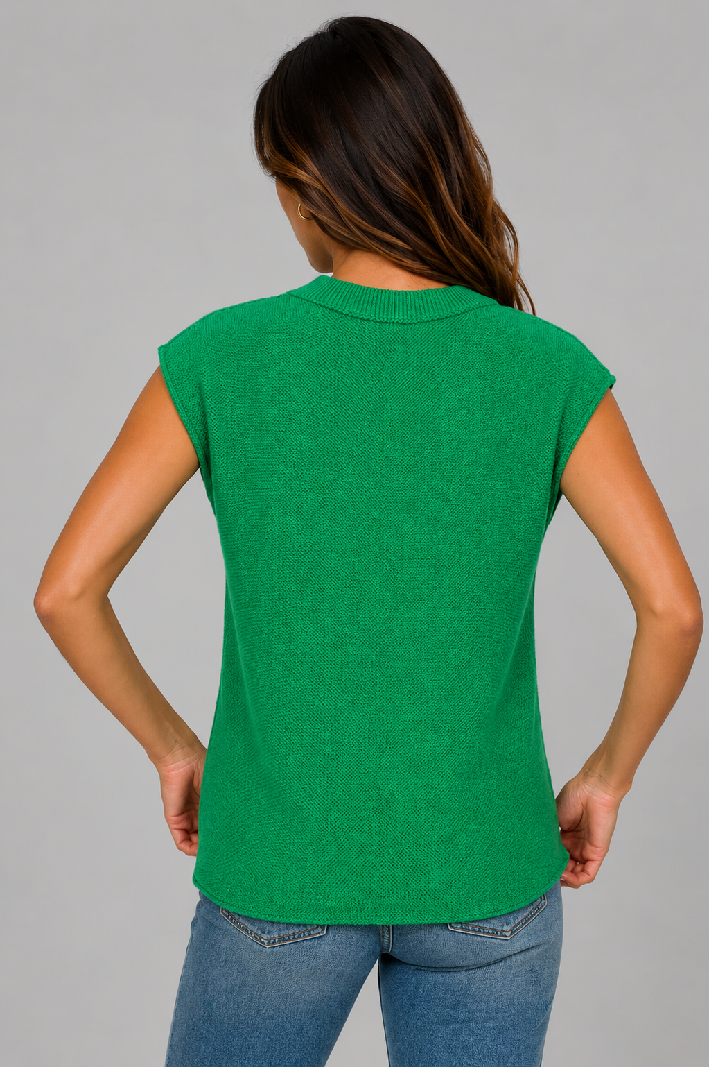 Raya Center Seam Sleeveless Sweater