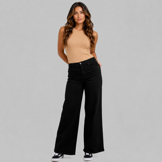Remi Black High Waist Wide Leg Jeans