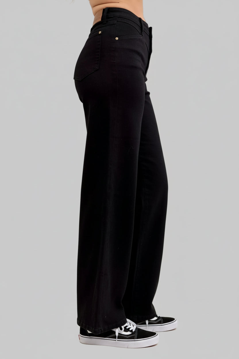 Remi Black High Waist Wide Leg Jeans