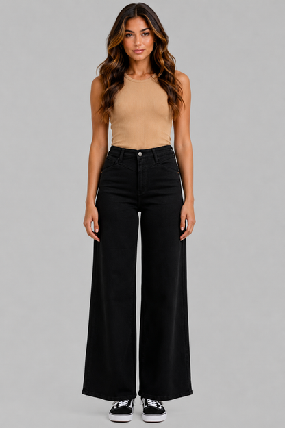 Remi Black High Waist Wide Leg Jeans
