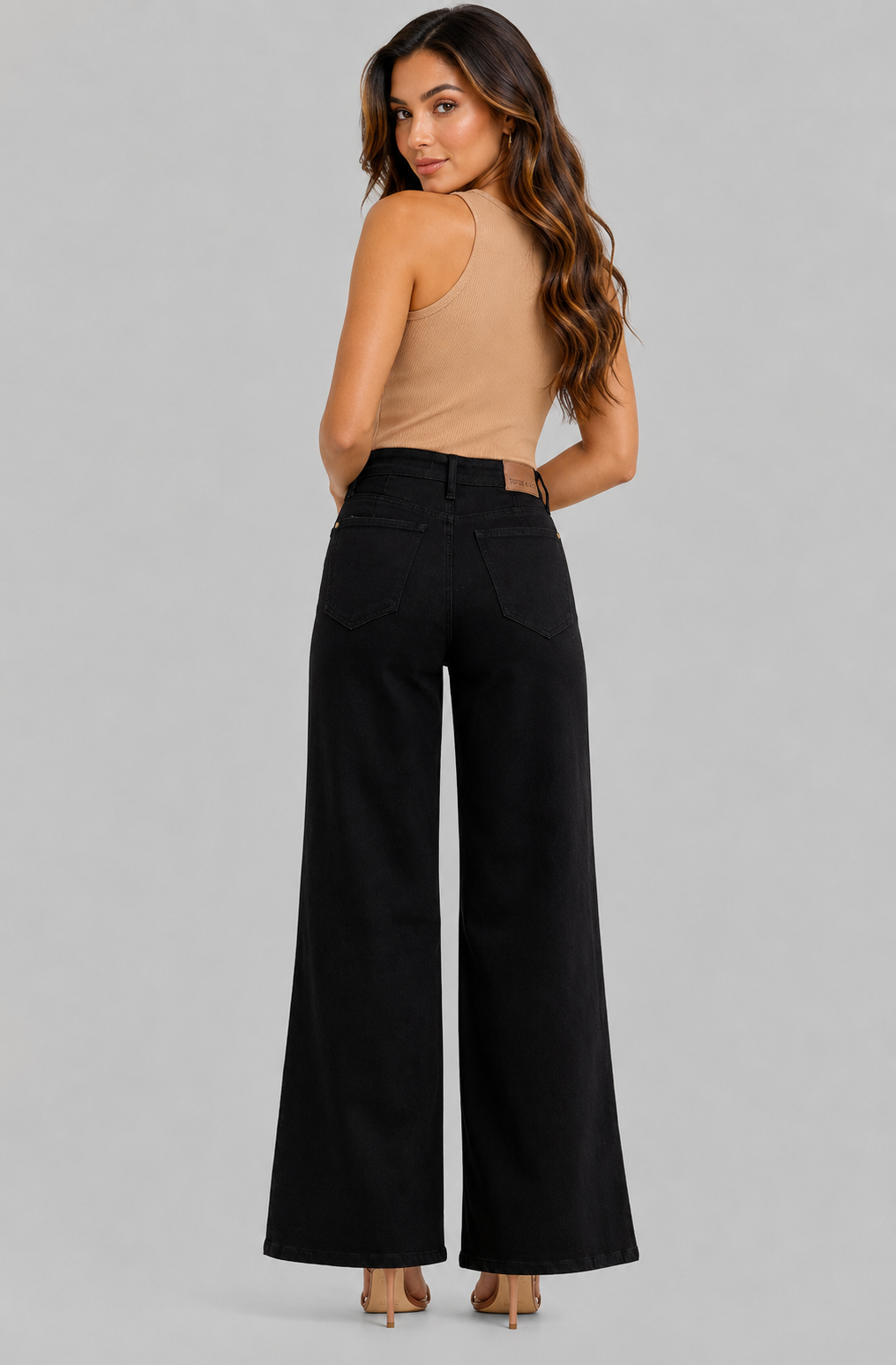Remi Black High Waist Wide Leg Jeans