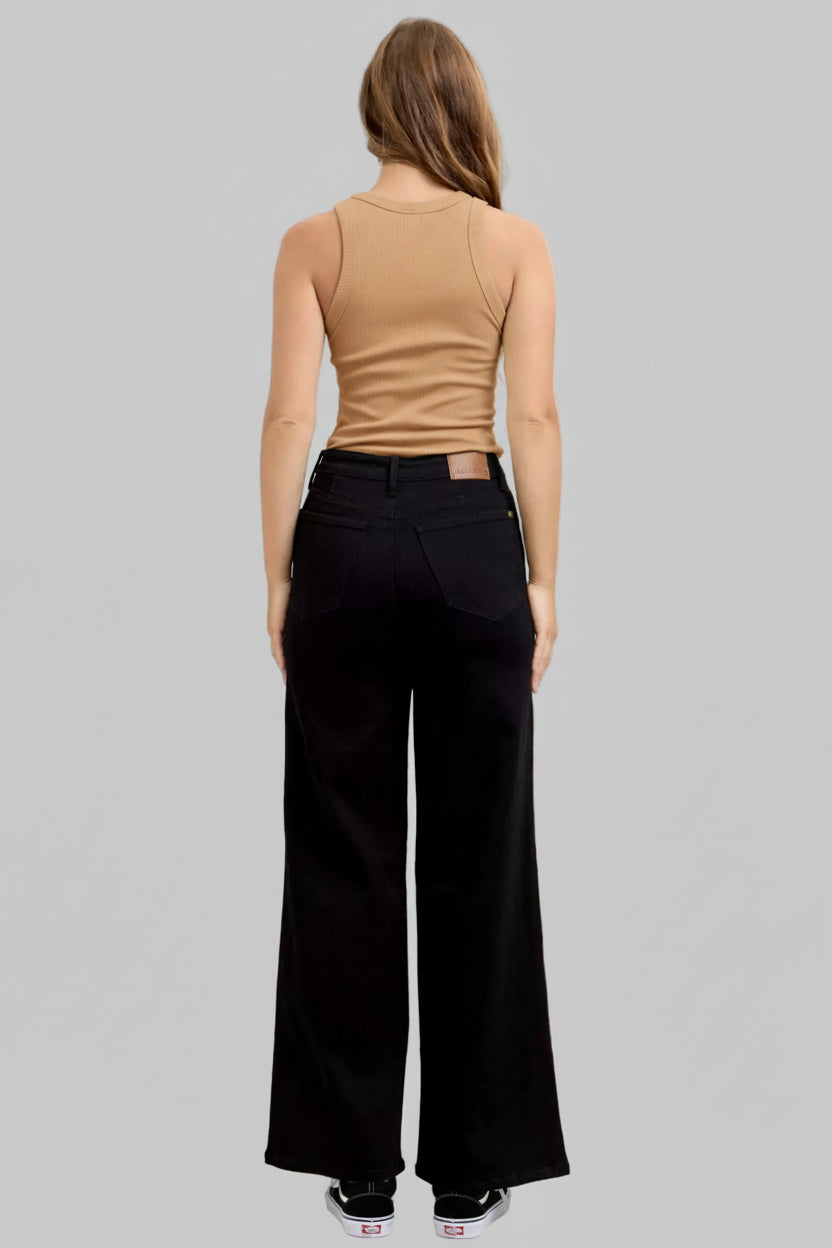 Remi Black High Waist Wide Leg Jeans