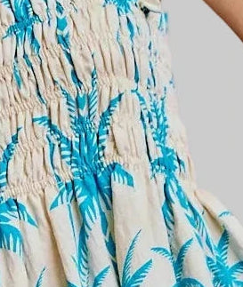Rowan Palm Tree Smocked Cami Top