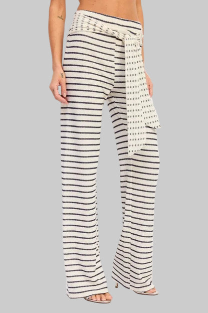 Ruth Jacquard Striped Knit Pants