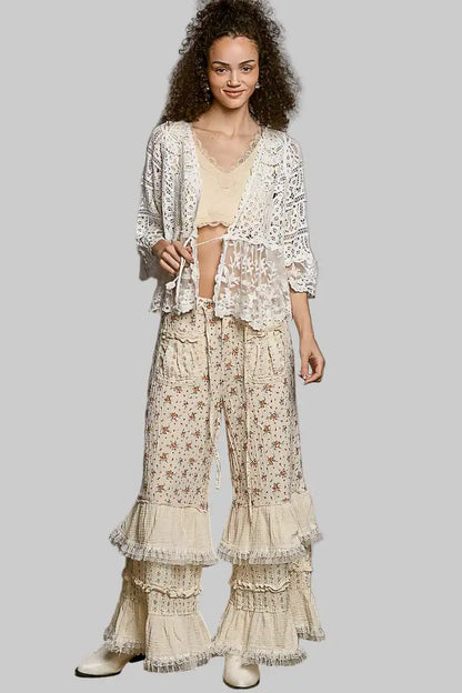 Sadie Boho Floral Lace Crochet Cardigan