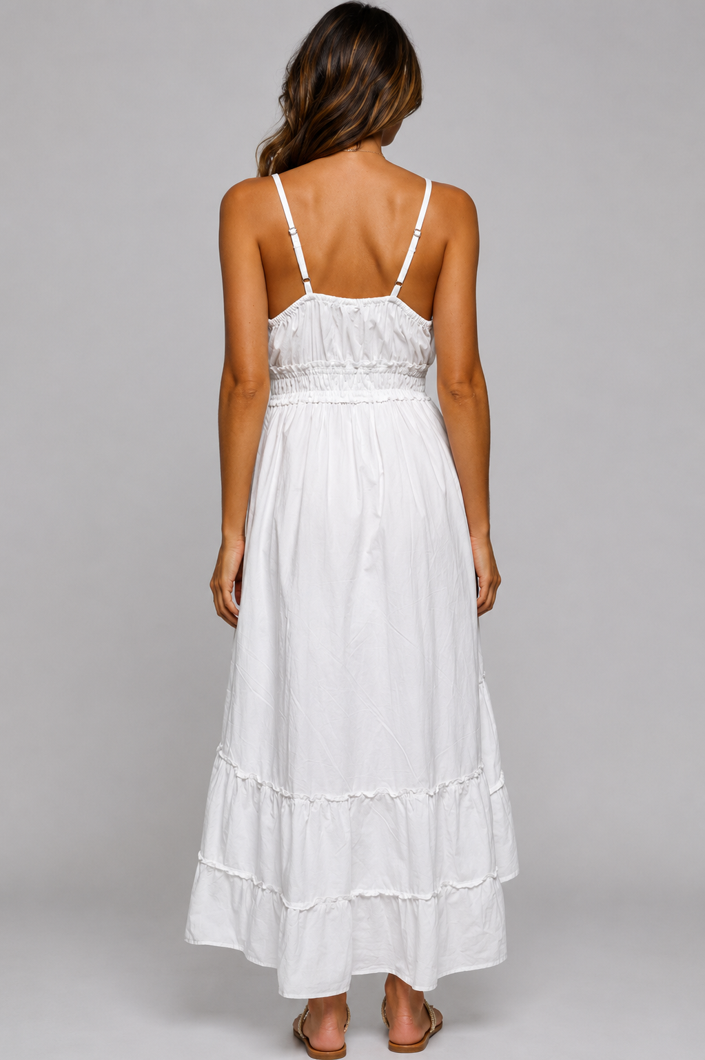 Scarlett Embroidered Smocked Midi Dress