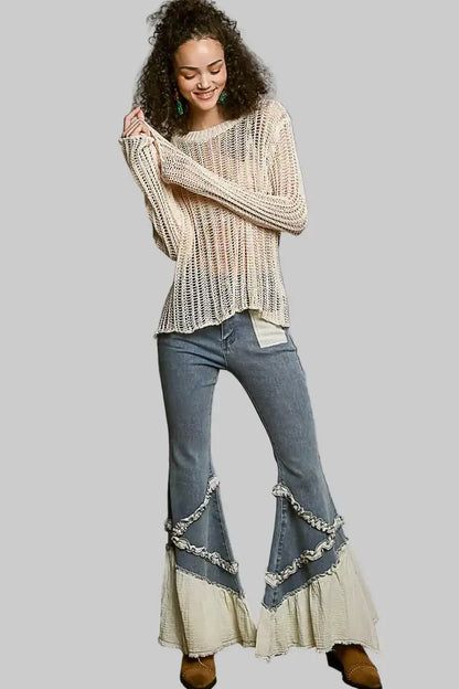 Skylar Open Knit Sweater - Natural