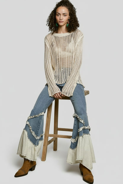 Skylar Open Knit Sweater - Natural