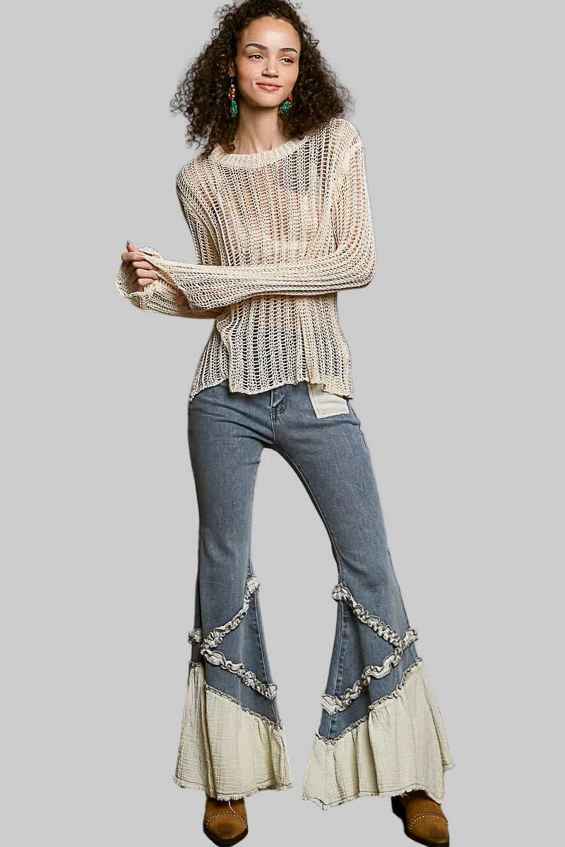 Skylar Open Knit Sweater - Natural