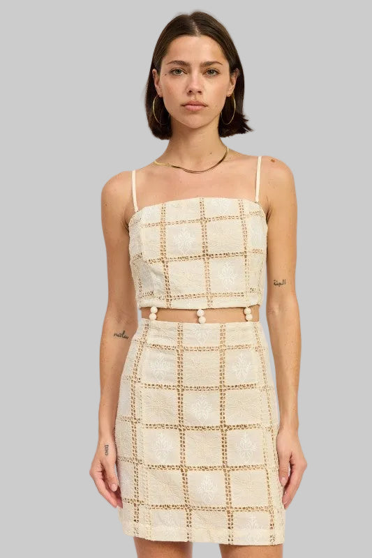 Summer Boho Crochet Mini Dress