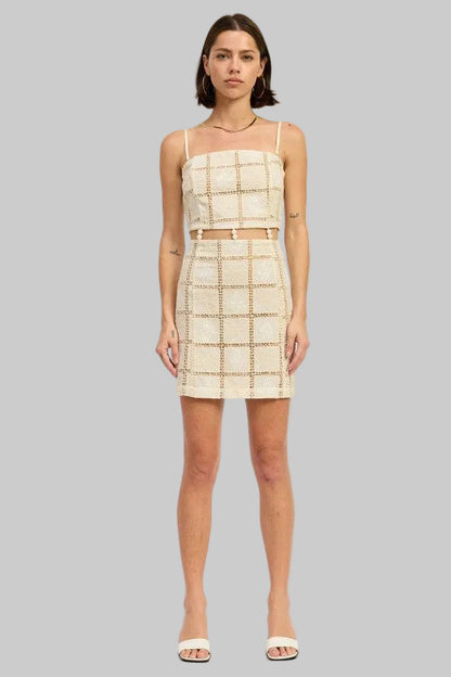 Summer Boho Crochet Mini Dress