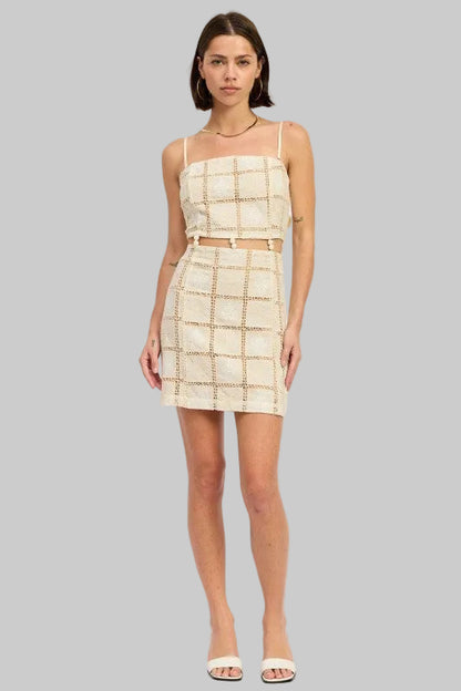 Summer Boho Crochet Mini Dress