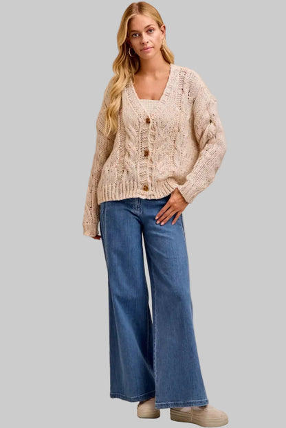 Sutton Bohemian Wide Leg Side Detailed Jeans