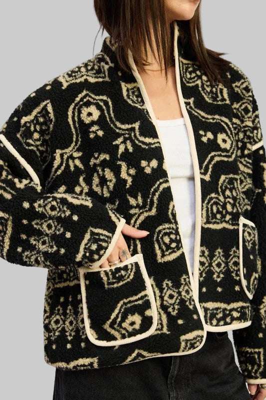 Valerie Boho Paisley Sherpa Jacket