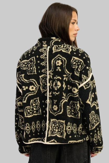 Valerie Boho Paisley Sherpa Jacket