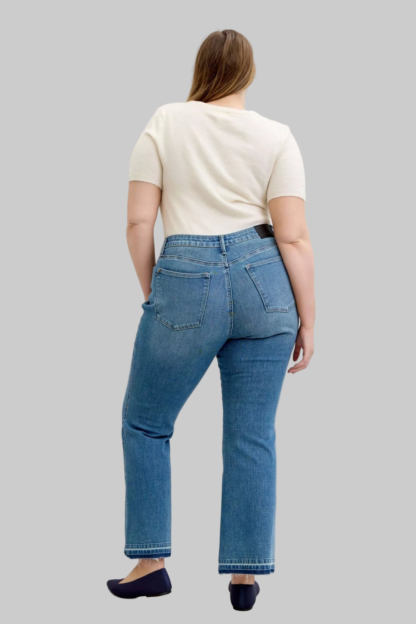Vicki Mid Rise Slim Bootcut Tummy Control Jeans