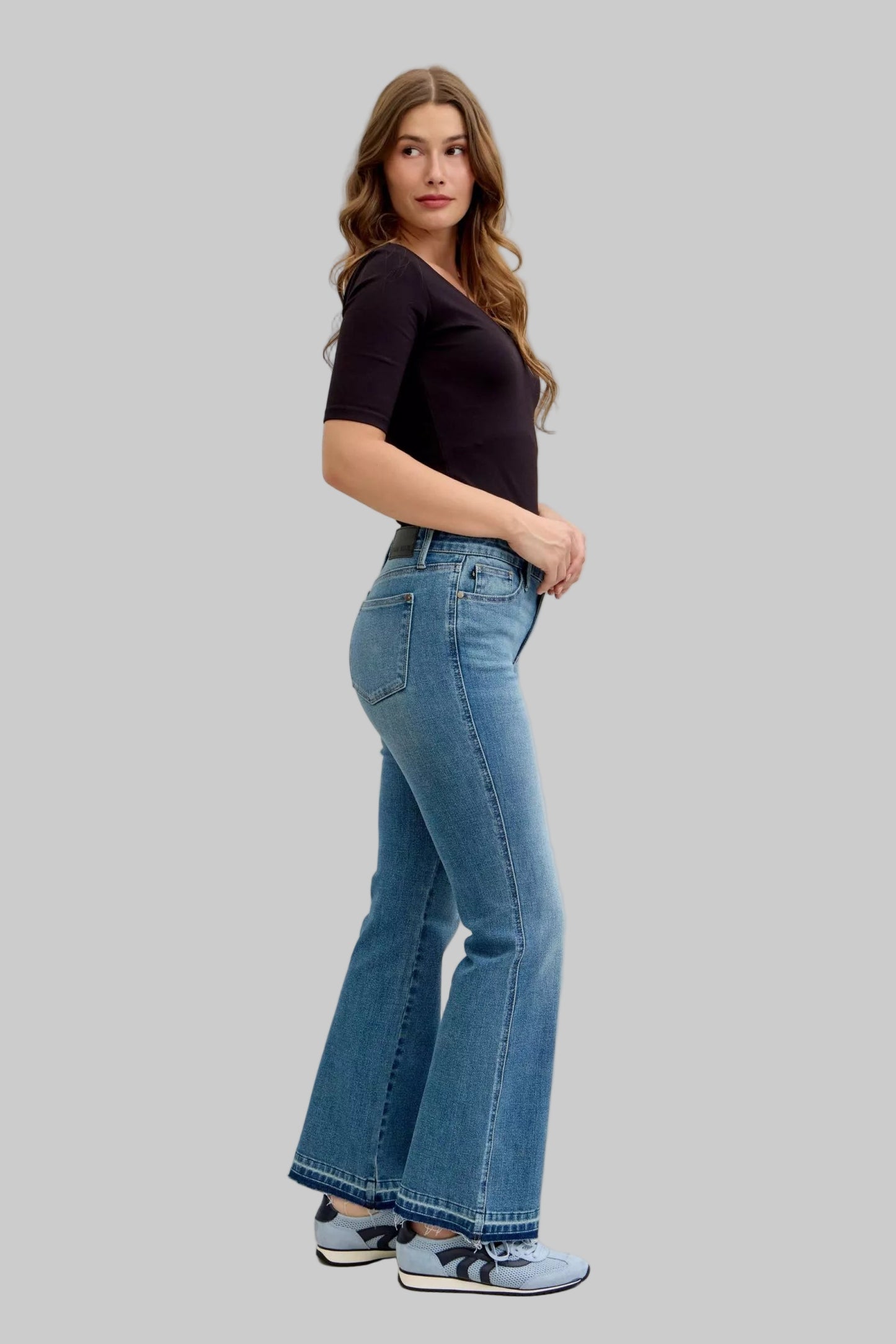 Vicki Mid Rise Slim Bootcut Tummy Control Jeans