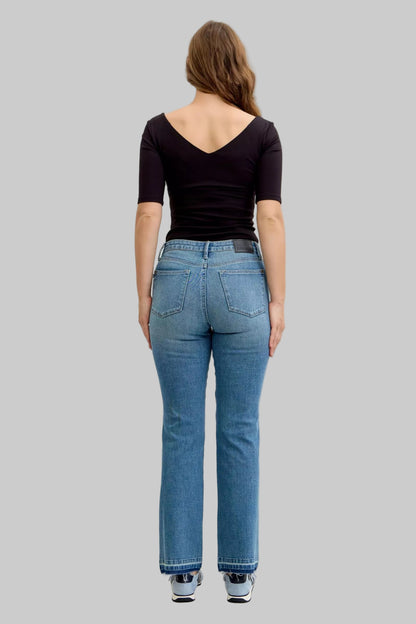Vicki Mid Rise Slim Bootcut Tummy Control Jeans