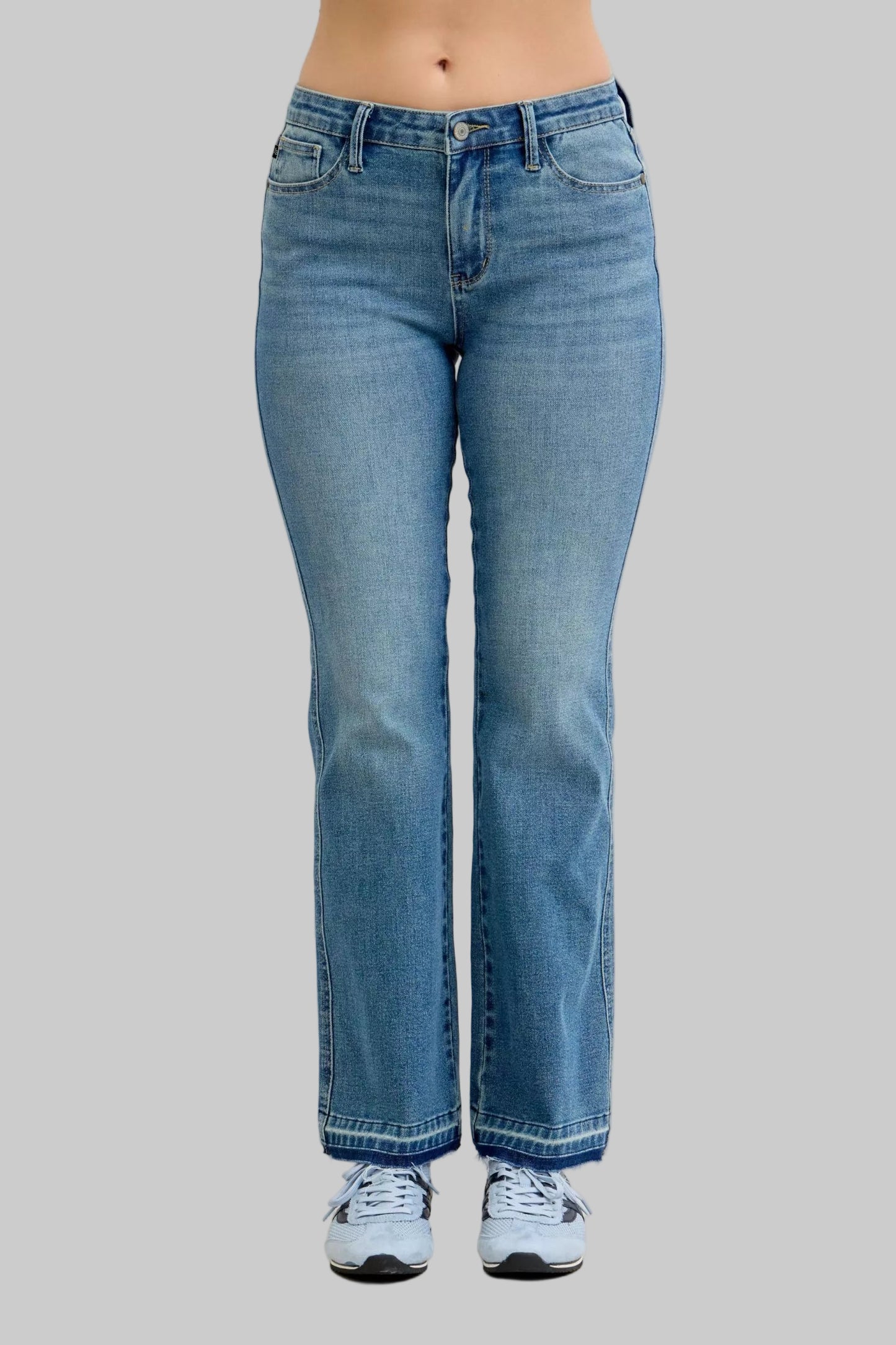 Vicki Mid Rise Slim Bootcut Tummy Control Jeans