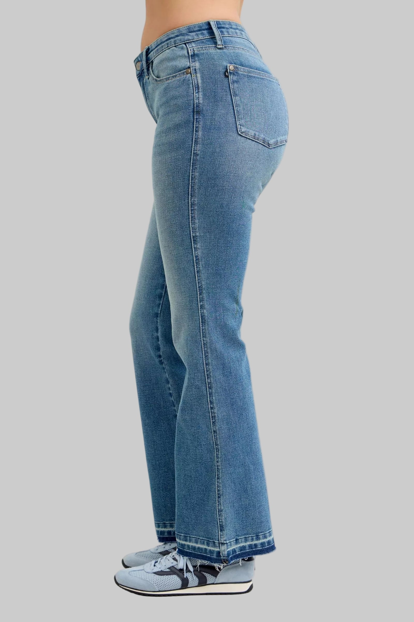 Vicki Mid Rise Slim Bootcut Tummy Control Jeans