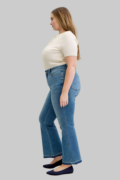 Vicki Mid Rise Slim Bootcut Tummy Control Jeans